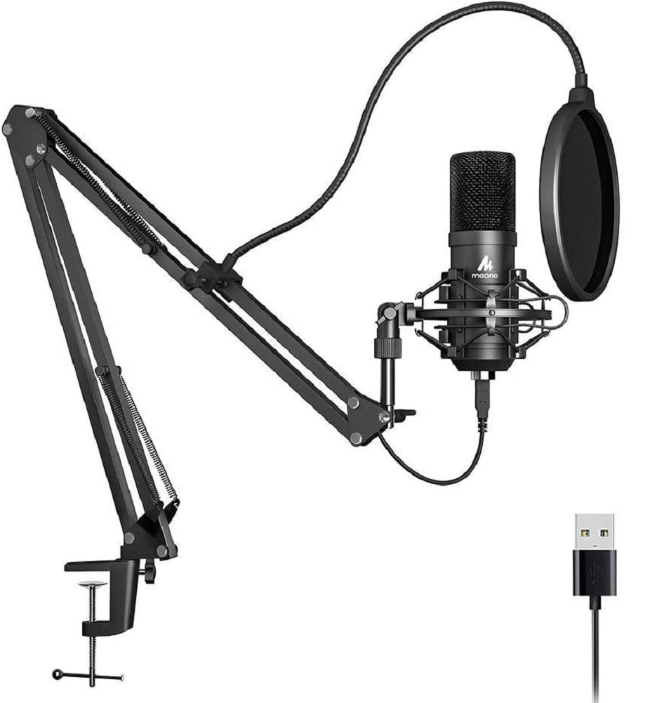 Maono Podcasting Microphone Kit AU-A04 USB Hi-Res 192KHZ/24BIT Plug & Play