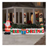 12 Ft. Long  Inflatable Merry Christmas Sign w/ Santa Clause & Elf