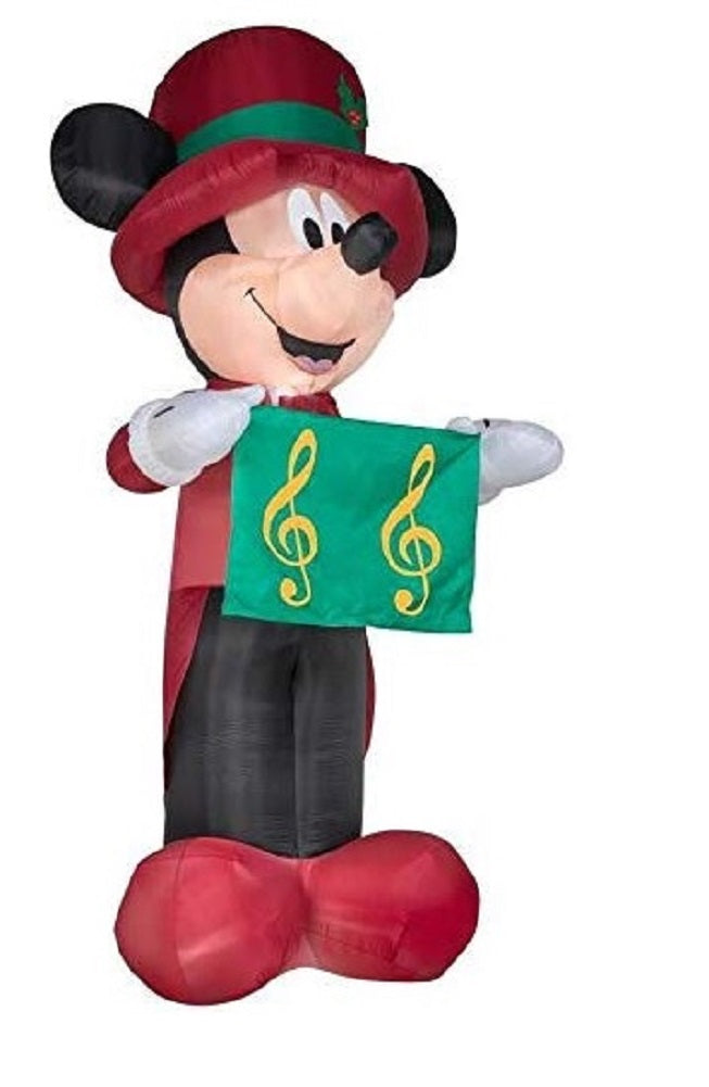 Disney Colossal Airblown Inflatable Mickey Mouse Christmas Caroler