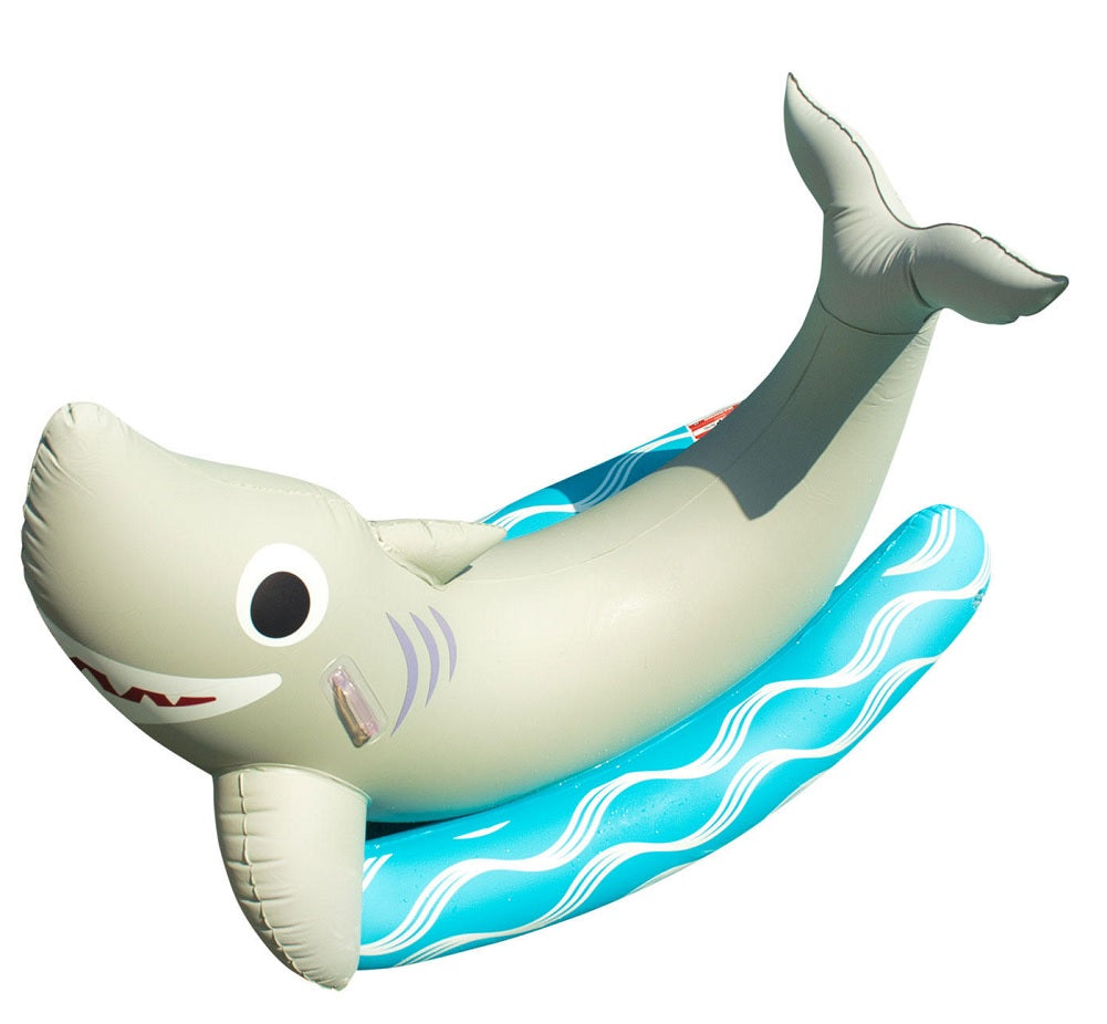 Member's Mark Novelty Grey Shark Inflatable Ride-On Pool Float 60in X 33in X 43in