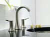 Moen TS41708BN Fina Two-Handle High Arc Bathroom Faucet, Brushed Nickel