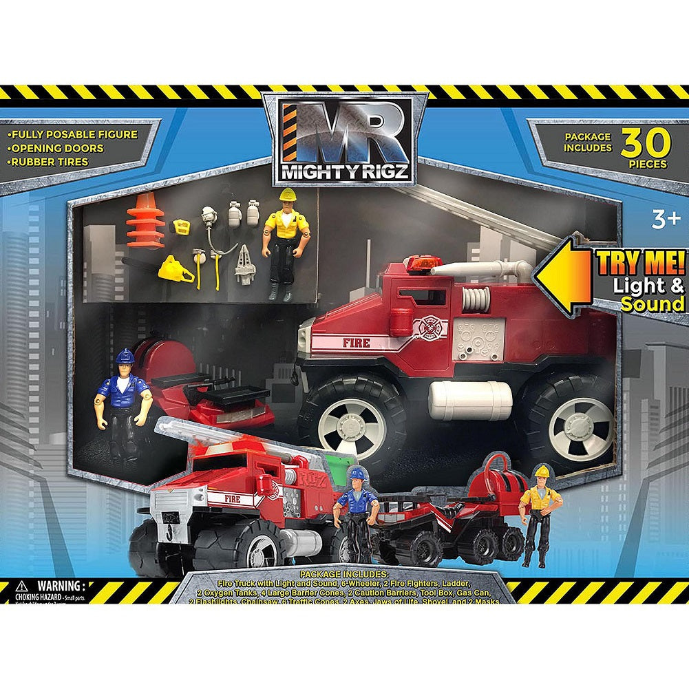Mighty Rigz 30-Piece Fire Truck Emergency Play Set