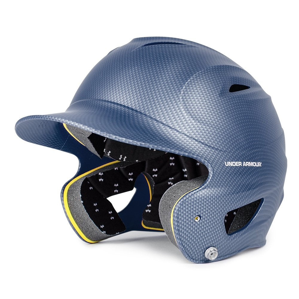 Under Armour Classic Carbon Tech Batting Helmet, Navy Blue, Adult (12+)