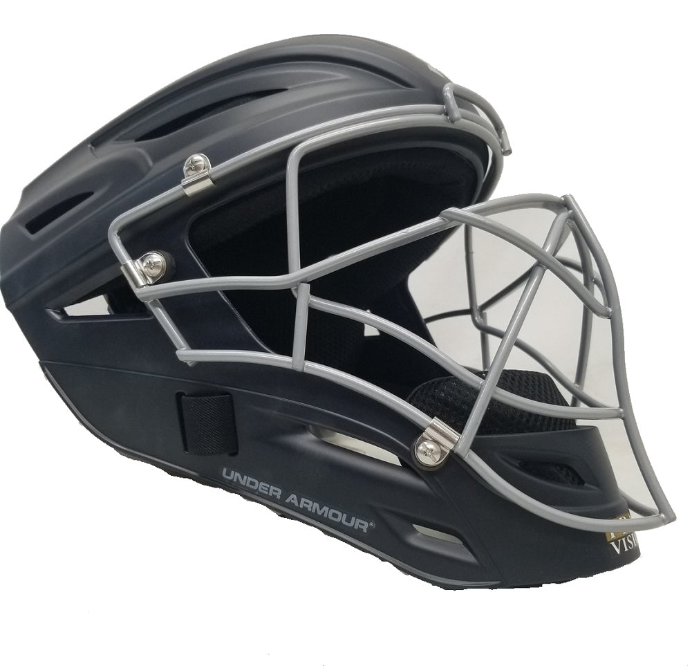 Under Armour Youth Pro Style Catcher's Helmet Matte Navy (Age 7-12)
