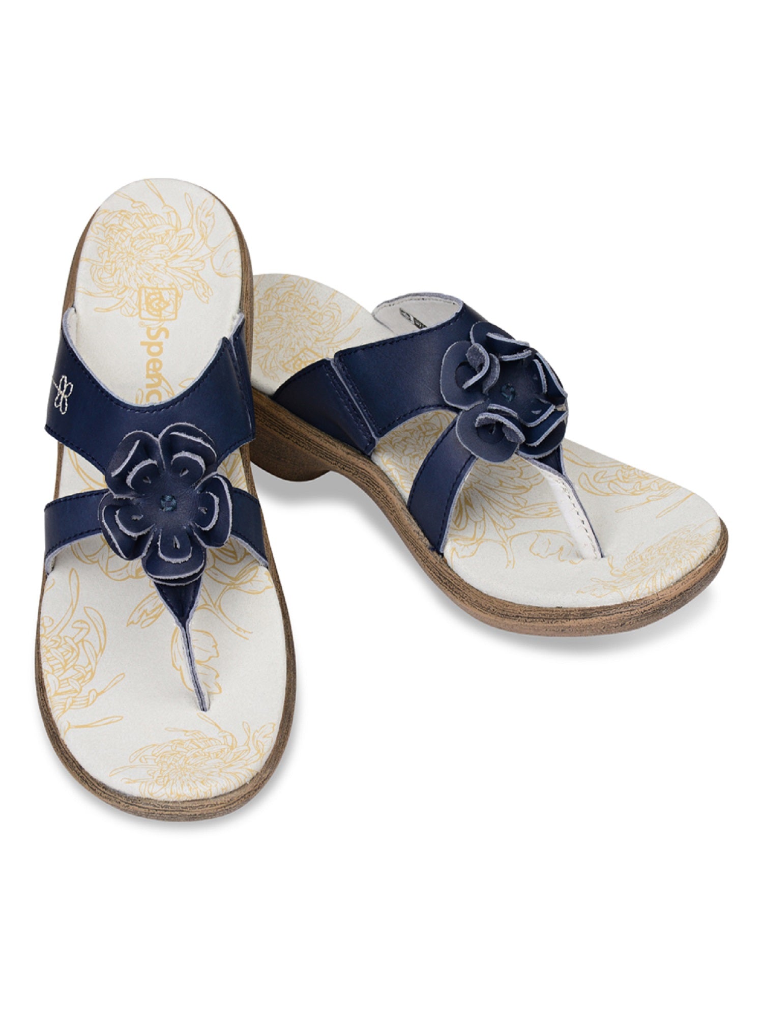 Spenco Rose - Supportive Casual Sandals - Navy Women's - Size 7