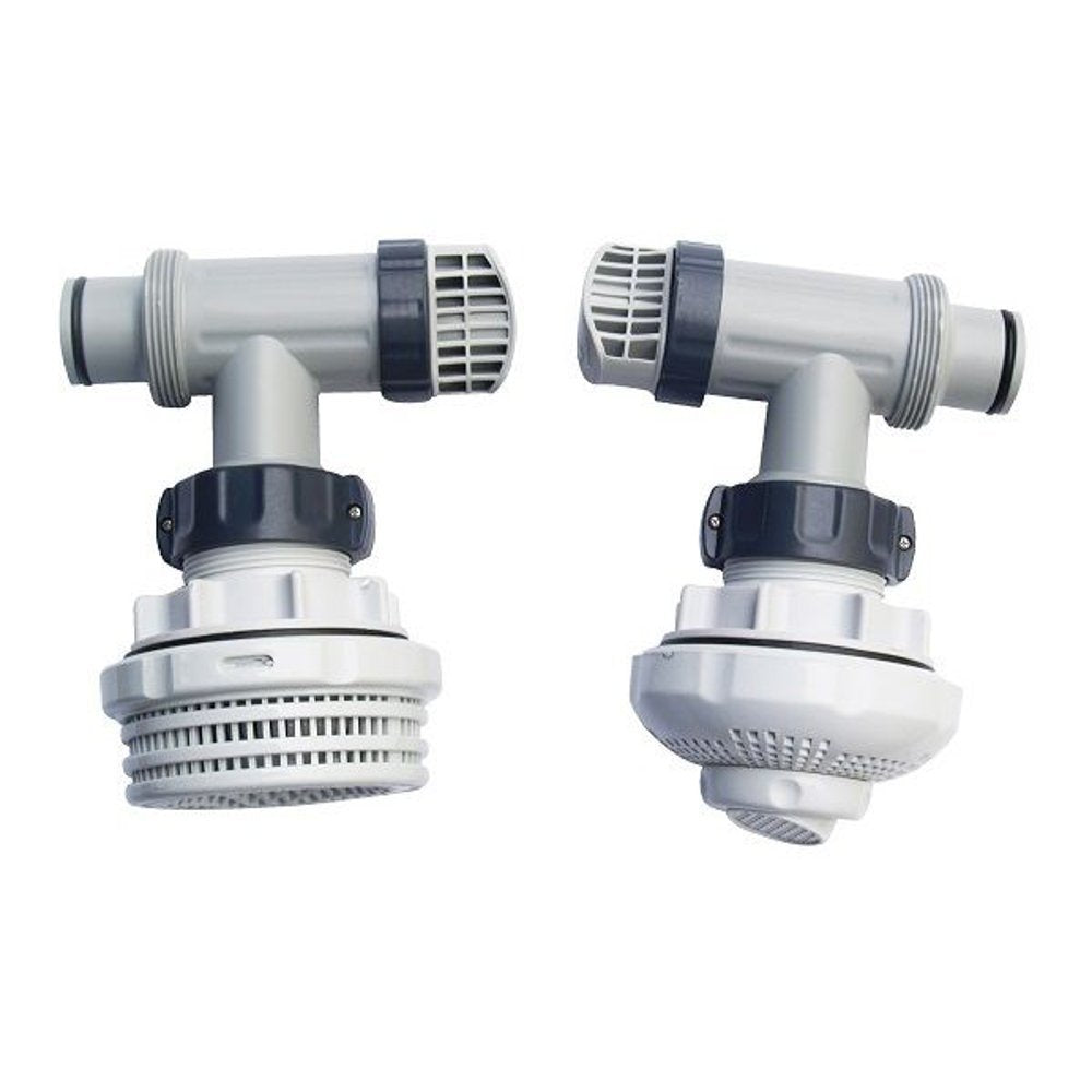 Pool Pool Inlet Intex 1.5 Inch Above Ground Pool Inlet & Outlet Strainer Fittings Set ...