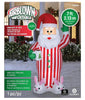 Gemmy 7FT Inflatable Christmas Santa Claus with Bunny Slippers Holiday Decoration
