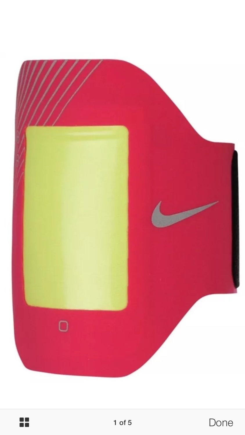 Nike Women's E2 Prime Performance Arm Band (iPhone 5, Pink Force/Silver)