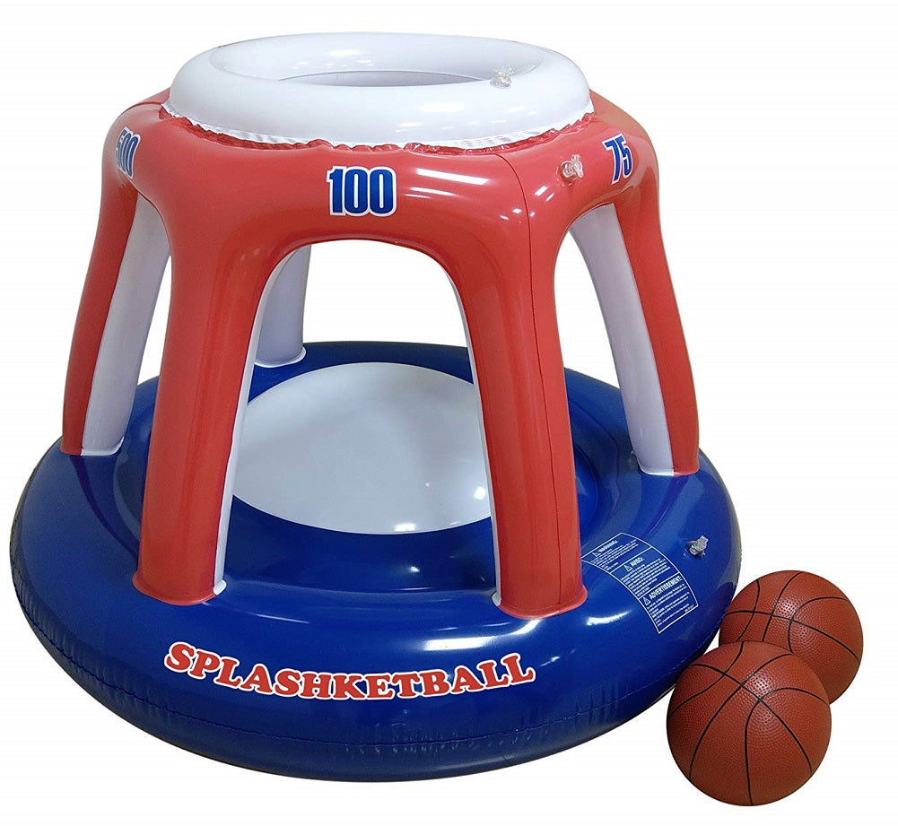 RhinoMaster Splashketball Inflatable Basketball Hoop and Balls 45" L x 36" W