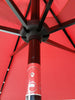 Sun-Ray 9' Solar Lighted Market Patio Umbrella, Burnt Ochre