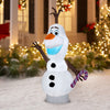Gemmy Disney Frozen Airblown Inflatable Olaf the Snowman with Candy Cane 5.5ft Tall LED