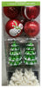 CG Hunter Holiday Shatter Resistant Ornaments, Red & Green, 52-piece Set