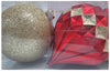 6-Pack Shatter-Resistant Christmas Ornaments Set of 6 inch Red And Gold