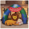 Holiday Christmas Peace On Earth Fuzzy Plush Scene 9 ft Lighted Inflatable Air Blown Time