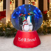 Airblown Inflatable Snow Globe w/Glimmer LED Penguin Family Scene 5ft tall by Gemmy Industries