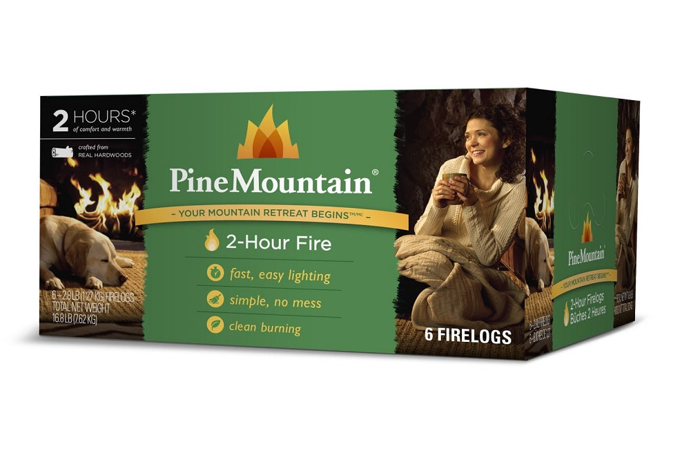 Pine Mountain Firelogs with 2-Hour Burn Time (Set of 6)