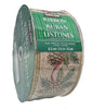 Kirkland Metallic Burlap Pinecones with Leaves Wire-Edged Ribbon 2.5-inch 50 Yards