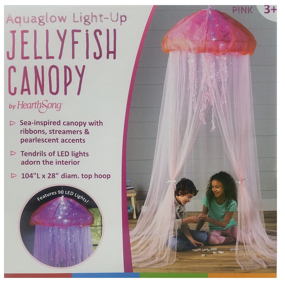 Aquaglow Light-Up Jellyfish Canopy Pink