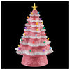 Mr. Christmas Pre-lit Ceramic Nostalgic Pink Christmas Tree 16"