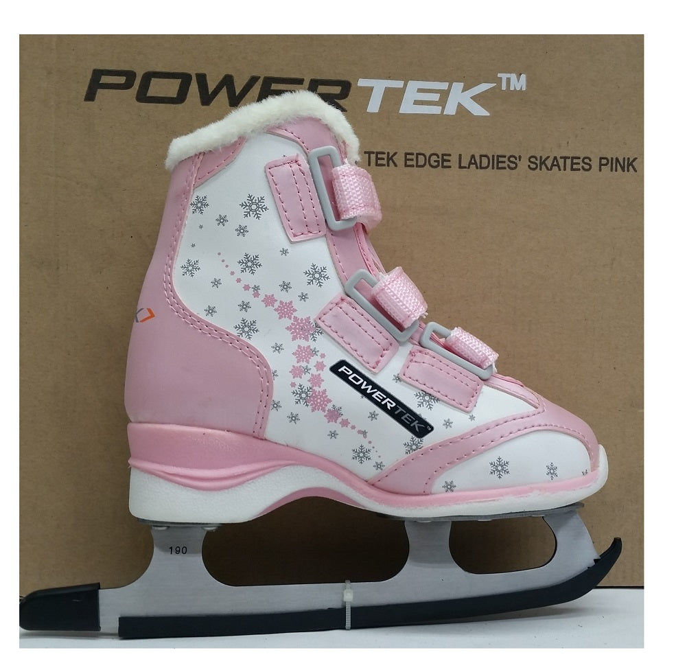 Powertek V3.0 Tek Edge Youth Figure Ice Skates Pink YTH 12