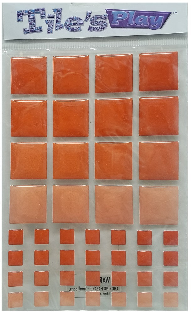 Sticko Tiles Play Stickers-Dark Orange Square