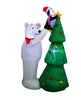 Home Accents Holiday Inflatable 5 FT Polar Bear and Penguin Decorating Tree
