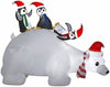 Gemmy 6' Airblown Polar Bear and Penguins Scene Christmas Inflatable