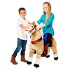 PonyRider Plush Ride-On Toy Pony with Gallop and Go Action, Light Brown