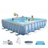 Intex 16' x 48" Prism XL Frame Square Above Ground Pool Set with Filter Pump