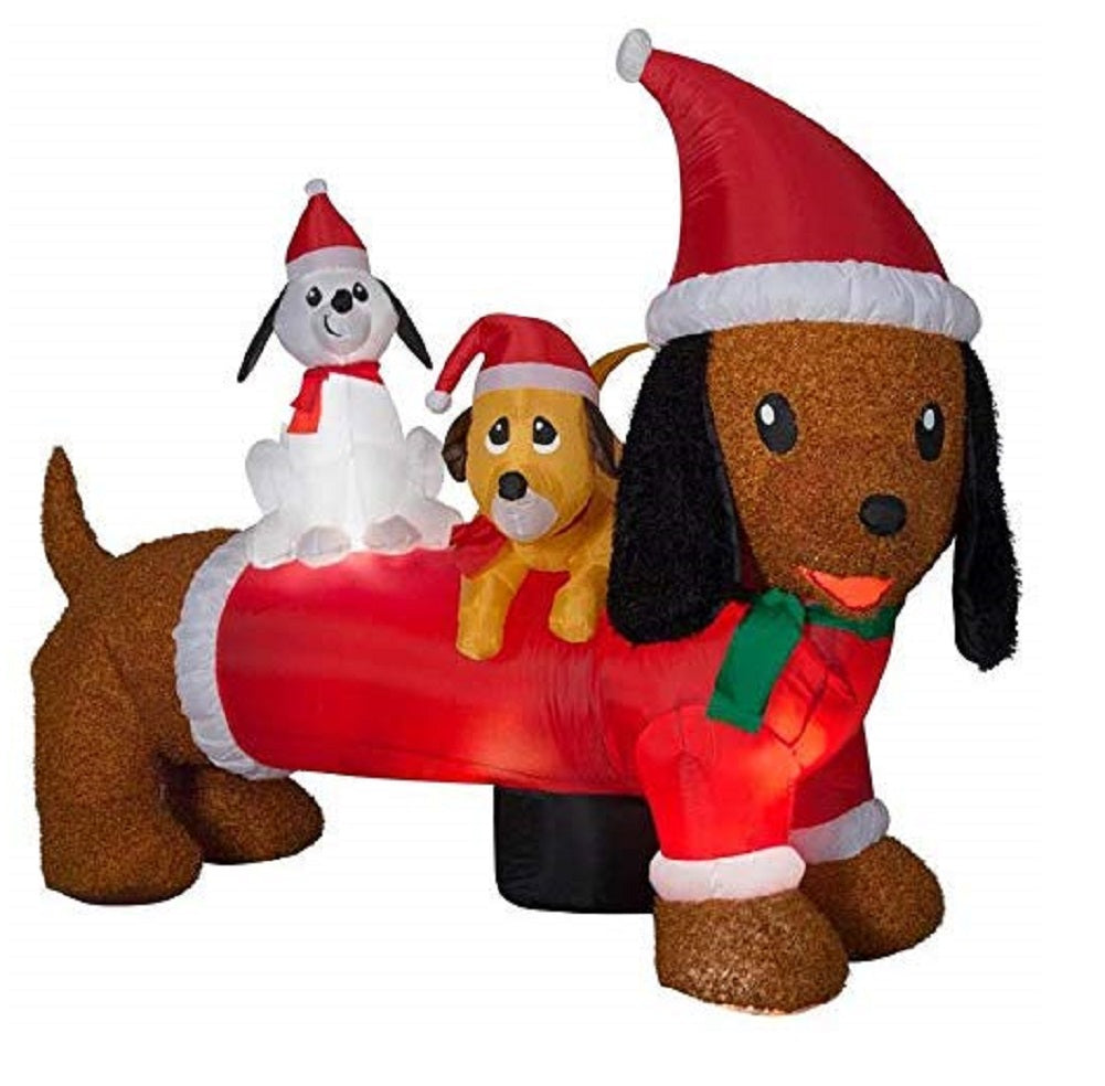 Holiday Living Airblown 5 FT Puppies Christmas Inflatable