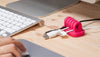 Quirky Cordies Desktop Cord Clips and Anchor for Accessory Cables (Pink)