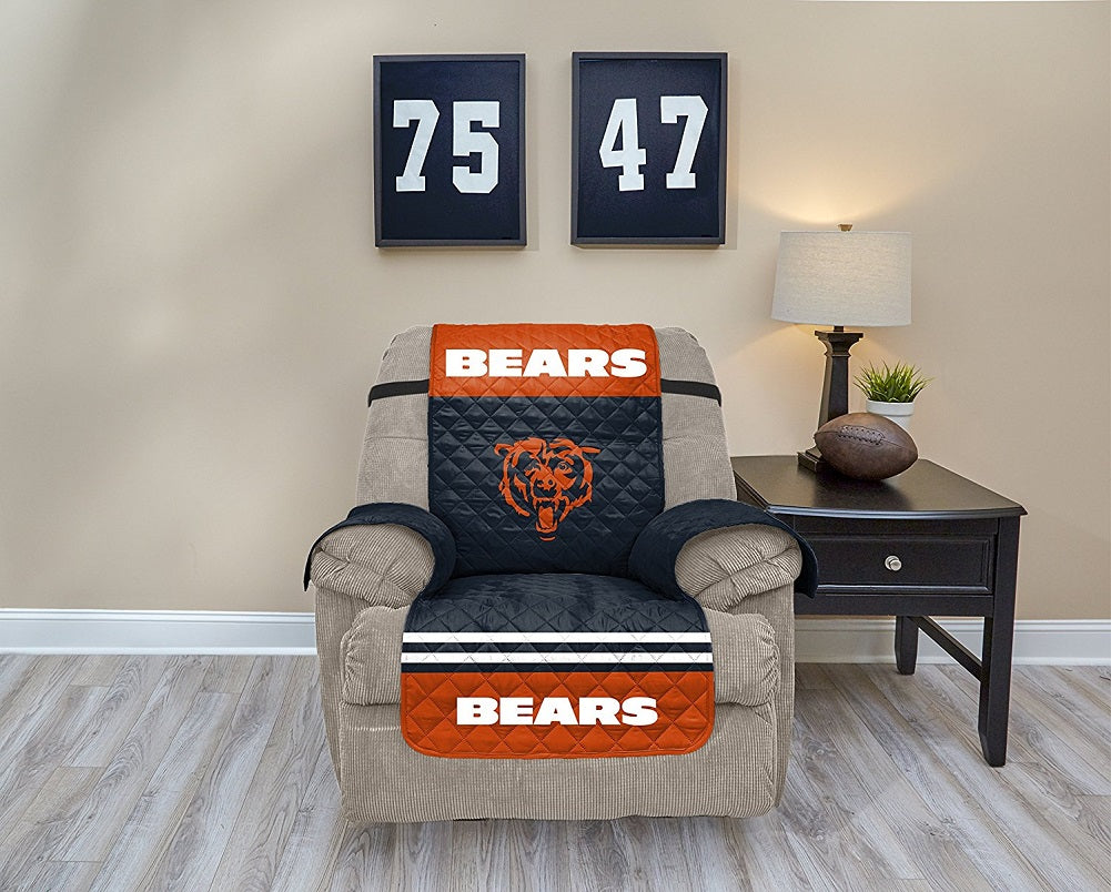 NFL Chicago Bears Recliner Waterproof Furniture Protector With Pockets