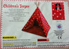 Children's Canvas Fabric Teepee Tent, Red Fabric with White Stars
