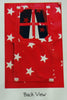 Children's Canvas Fabric Teepee Tent, Red Fabric with White Stars