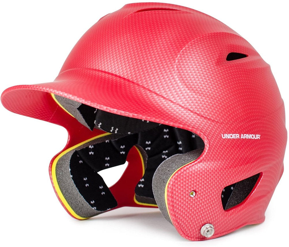 Under Armour Classic Carbon Tech Batting Helmet, Scarlet Red, Adult (12+)