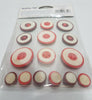 Button Ups Adhesive Button Embellishments RED For Scrapbooking