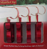 The Original MantleClip Christmas Stocking Holder 4-Count, Bright Red