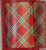 Double Sided Christmas Wrap Red-Green Plaid Foil/Santa w/ Holly Paper 269 sq ft