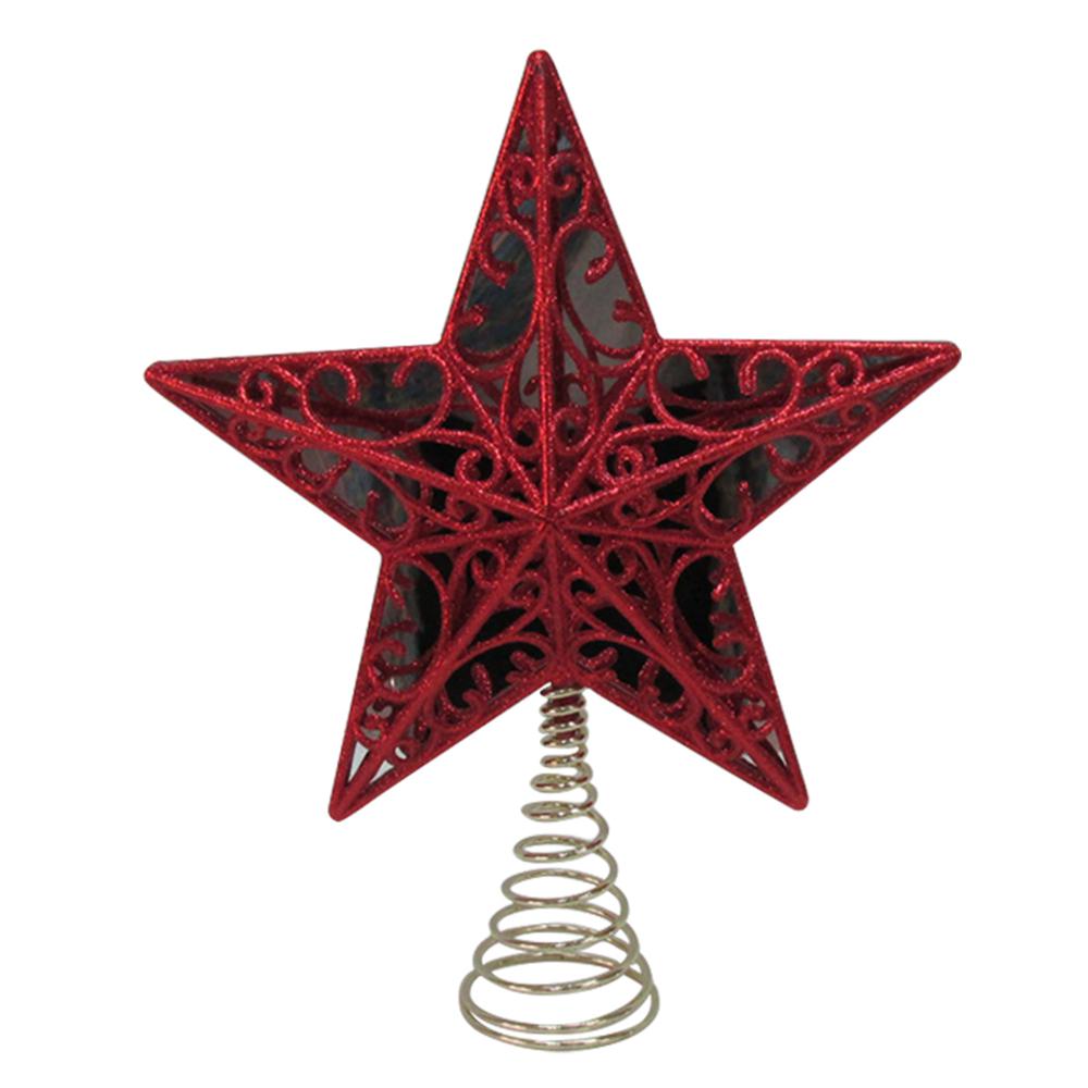 Home Accents Holiday 11.25-inch Red Star Tree Topper | My Quick Buy