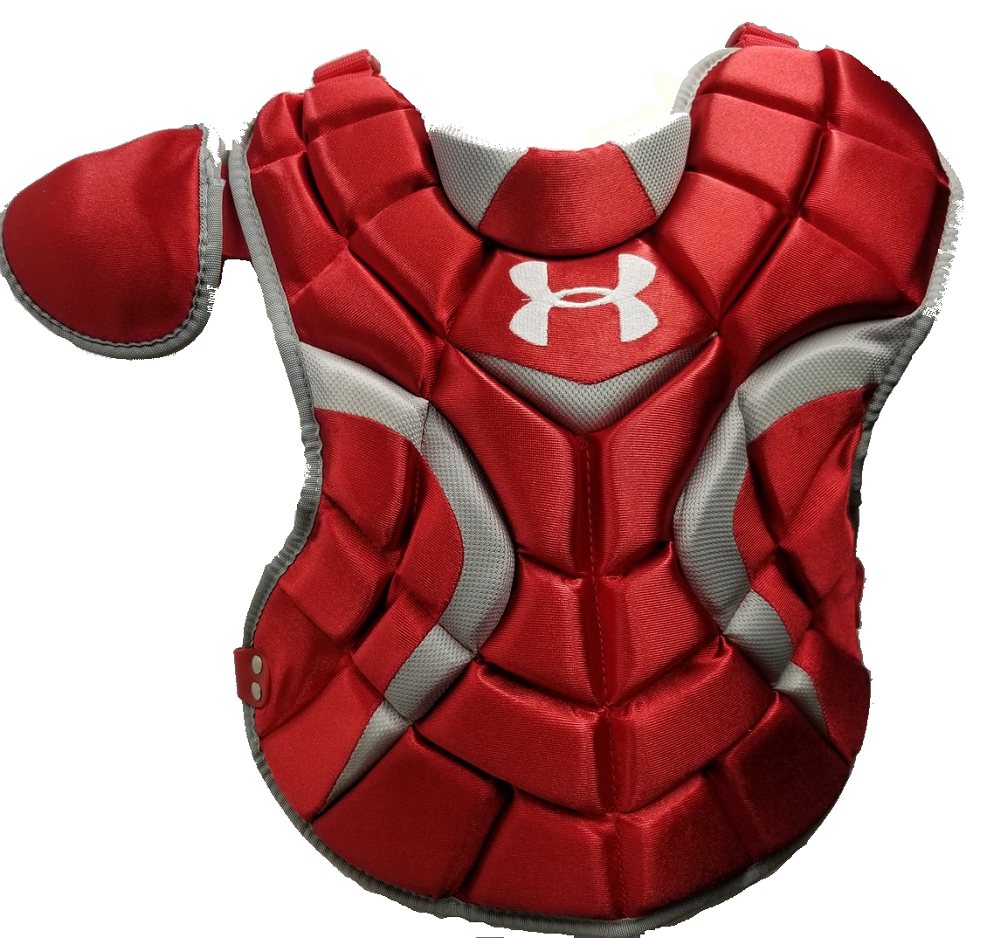 Under Armour Youth Girls Pro Chest Protector 13.5" Scarlet