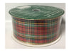 Kirkland Signature Red and Green Plaid 50 Yards x 2.5" Wide Ribbon Wire Edge Premium Holiday Tree Bow Gift Wrapping