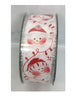 Kirkland Wire Edged White Silver Border Snowman Ribbon 50 Yards 2.5 inches Perfect for Christmas Bows Party Gifts