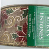 Kirkland Wire Edged Gold Trimmed Poinsettia Ribbon 50 Yards 2.5 inches Perfect for Christmas Bows