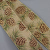 Kirkland Signature Pinecone Rustic Burlap Ribbon 2.5 in X 150 Ft Wire-edged Ribbon - Perfect for Holidays!