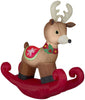 Gemmy 6' Airblown Rocking Reindeer Christmas Inflatable Holiday Time