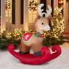 Gemmy 6' Airblown Rocking Reindeer Christmas Inflatable Holiday Time