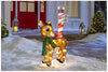 Rudolph the Red Nosed Reindeer Pre-lit Yard Art 32" Rudolph with North Pole