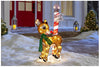 Rudolph the Red Nosed Reindeer Pre-lit Yard Art 32" Rudolph with North Pole