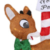Rudolph the Red Nosed Reindeer Pre-lit Yard Art 32" Rudolph with North Pole