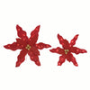 Holiday Time Light-Up Set of 2 Poinsettias 16 and 20 Inches Tall